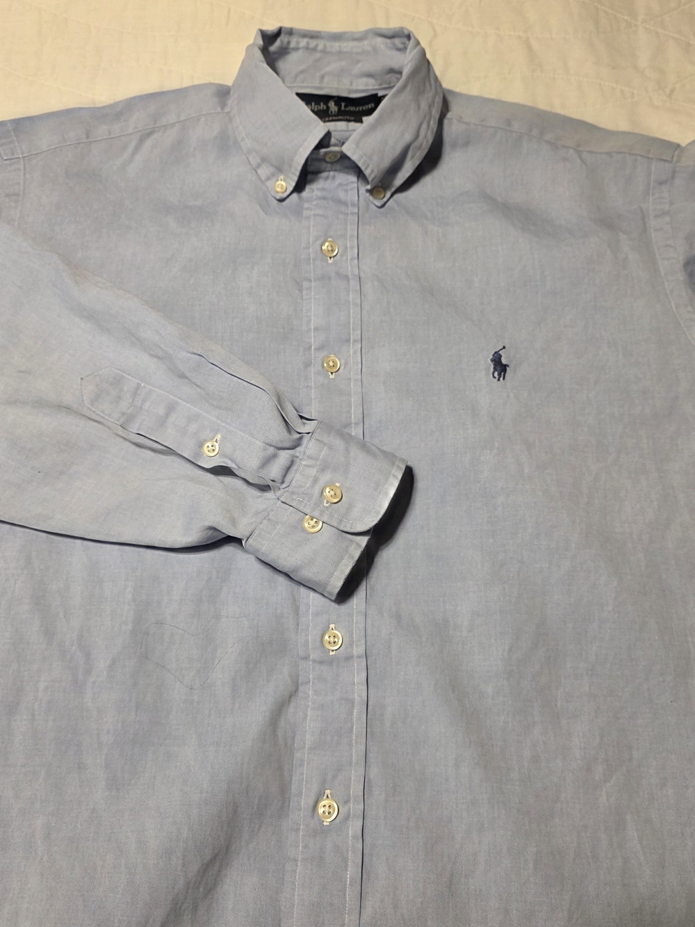 Ralph Lauren Yarmouth Classic Fit Light Blue Oxford Shirt 15½